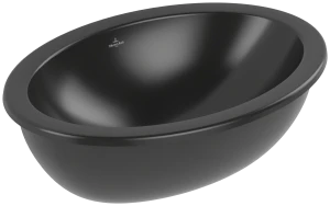 Villeroy&Boch Loop & Friends Umywalka podblatowa 56cm, powłoka CeramicPlus kolor czarny mat (Pure Black) 4A5500R7