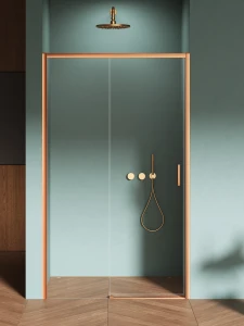 New Trendy Prime Copper Brushed drzwi wnękowe przesuwne 140 cm miedź szczotkowana wersja prawa D-0821A