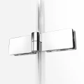New Trendy Kalibra drzwi wnękowe 80cm, 6mm, lewe profil chrom D-1001A