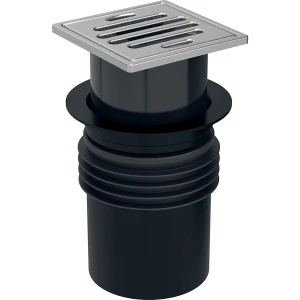 Geberit Varino wpust podłogowy wtykowy d110, odpływ pionowy, kratka 10x10cm 388.060.00.1