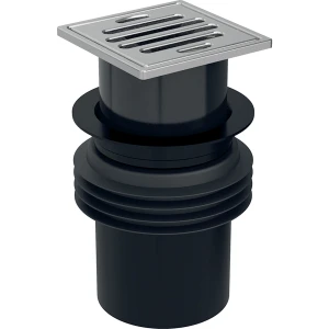 Geberit Varino wpust podłogowy wtykowy d125, odpływ pionowy, kratka 10x10cm 388.061.00.1