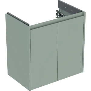 Geberit Selnova Compact szafka podumywalkowa 59,1x60,6x36,4cm, z dwojgiem drzwi, kolor szałwiowozielony, lakierowany jedwabny mat 504.075.IK.1