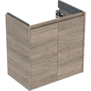 Geberit Selnova Compact szafka podumywalkowa 59,1x60,6x36,4cm, z dwojgiem drzwi, kolor orzech hickory, melaminowa struktura drewna 504.075.JR.1