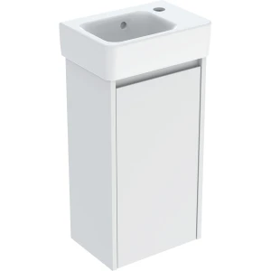Geberit Selnova Square zestaw umywalki z szafką 36x69,7x25cm, z jednymi drzwiami, kolor biały, lakierowany jedwabny mat 504.130.00.1