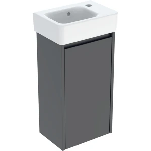 Geberit Selnova Square zestaw umywalki z szafką 36x69,7x25cm, z jednymi drzwiami, kolor lava, lakierowany jedwabny mat 504.130.JK.1