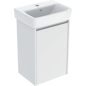 Geberit Selnova Square zestaw umywalki z szafką 45x69,7x34cm, z jednymi drzwiami, kolor biały, lakierowany jedwabny mat 504.131.00.1