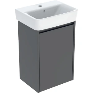 Geberit Selnova Square zestaw umywalki z szafką 45x69,7x34cm, z jednymi drzwiami, kolor lava, lakierowany jedwabny mat 504.131.JK.1