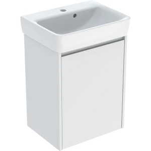 Geberit Selnova Square zestaw umywalki z szafką 50x69,7x38cm, z jednymi drzwiami, kolor biały, lakierowany jedwabny mat 504.132.00.1