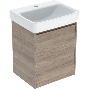 Geberit Selnova Square zestaw umywalki z szafką 55x69,7x44cm, z jednymi drzwiami, kolor orzech hickory, melaminowa struktura drewna 504.133.JR.1
