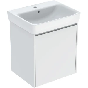 Geberit Selnova Square zestaw umywalki z szafką 60x69,7x48cm, z jednymi drzwiami, kolor biały, lakierowany jedwabny mat 504.134.00.1