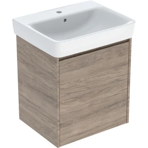 Geberit Selnova Square zestaw umywalki z szafką 60x69,7x48cm, z jednymi drzwiami, kolor orzech hickory, melaminowa struktura drewna 504.134.JR.1