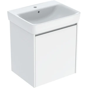 Geberit Selnova Square Zestaw umywalki z szafką 60cm, pojedyncze drzwi, lakierowana, kolor biały połysk 504.134.01.1