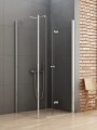 Kabina prysznicowa prostokątna New Trendy NEW SOLEO pole stałe drzwi pojedyncze składane prawe 100x80x195cm K-0377

