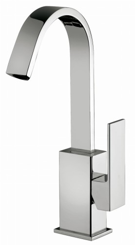 Bateria umywalkowa Paffoni ELLE stojąca, wysoka, z korkiem, kolor chrom, EL877CR