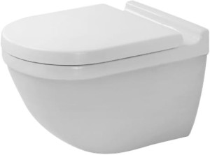 Duravit Starck 3  Miska toaletowa wisząca Rimless lejowa, 360 x 540 mm, WonderGliss, 25270900001