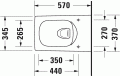 Duravit Viu Miska WC wisząca bezrantowa, 37x57 cm, biały alpin, 2511090000