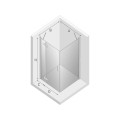 New Trendy NEW RENOMA BLACK Kabina prysznicowa drzwi pojedyncze lewe, profile czarne, 90x100x195cm, D-0203A/D-0112B