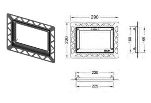 Tece Ramka montażowa do montażu zlicowanego, biała 9.240.646