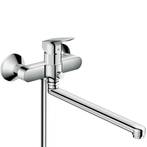 Bateria wannowa z długą wylewką Hansgrohe Logis wylewka o długości L-300 mm, chrom 71402000

