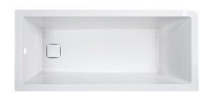 Sanplast SPACE LINE wanna prostokątna akrylowa 75 x 170 cm, z odpływem umieszczonym w dolnej części, systemem odpływowo- przelewowym, stelażem przestrzennym,  WP/SPACE 75x170, 610100016001000