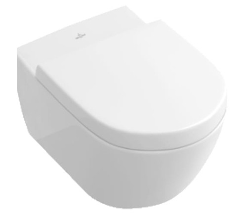 Miska wisząca bezrantowa Villeroy & Boch Subway 2.0 DirectFlush Weiss Alpin Ceramicmpus + deska sedesowa wolnoopadająca 5614R0R1+9M68S101