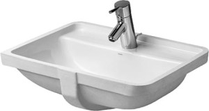 Duravit Starck 3 Umywalka blatowa/podblatowa z przelewem, 490 x 365 mm, 0302490000