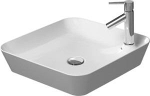 Duravit Cape Cod Umywalka stawiana z wyspą na armaturę, 460 x 460 mm, WonderGliss, 23404600001