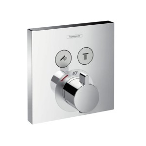 Hansgrohe Bateria termostatyczna ShowerSelect podtynkowa dla 2 odbiorników, element zewnętrzny chrom 15763000