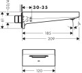 Hansgrohe Metropol, wylewka wannowa, czarny mat, 32543670