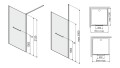 Sanplast Altus Ścianka wolnostojąca typu walk-in, 120x210 cm, czarny mat, 600-121-2561-59-401