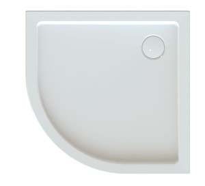 Sanplast FREE LINE Brodzik półokrągły zabudowany  100 x 100 x 5 cm kolor biały  615-040-1740-01-000