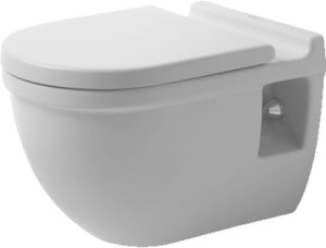 Duravit Starck 3 Miska toaletowa wisząca Comfort lejowa, 360 x 545 mm, WonderGliss, 22150900001