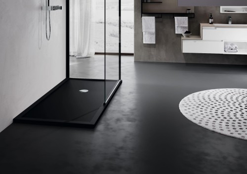 Novellini Olympic Plus Brodzik prostokątny 170x75x12,5 cm, czarny OL1707511-28