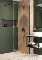 Deante Kerria Plus Ścianka prysznicowa walk-in 90 cm, szkło transparentne, czarny, KTS_N39P
