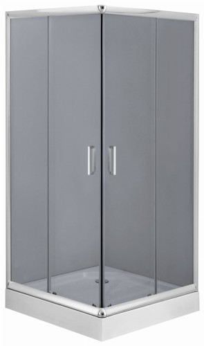 Deante Funkia Kabina prysznicowa kwadratowa, 90 cm, szkło grafitowe, chrom, KYC_441K