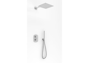 Kohlman Foxal zestaw prysznicowy podtynkowy termostatyczny z deszczownicą Q20 chrom QW432FQ20