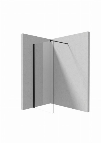 Deante Kerria Plus Ścianka prysznicowa walk-in 90 cm, szkło transparentne, czarny, KTS_N39P