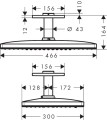 Hansgrohe Rainmaker Select Głowica prysznicowa 460 mm z przyłączem sufitowym, czarny/chrom 24004600