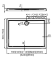 Brodzik prostokątny Novellini KALI A 80x100x5,5cm, MNS100806-30