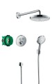 Podtynkowy zestaw prysznicowy Hansgrohe Select S 27297000 z deszczownicą Randance Select S 240, kolor chrom