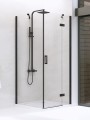 New Trendy NEW RENOMA BLACK Kabina prysznicowa drzwi pojedyncze prawe, profile czarne, 120x100x195cm, D-0208A/D-0112B