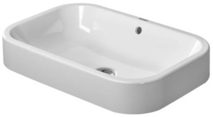 Duravit Happy D.2 Umywalka stawiana szlifowana bez otworu na baterię, 600 x 400 mm, WonderGliss, 23146000001
