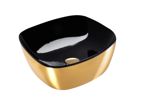 Catalano GOLD & SILVER umywalka nablatowa 40x40 kolor złoty/czarny 140APGRLXNO