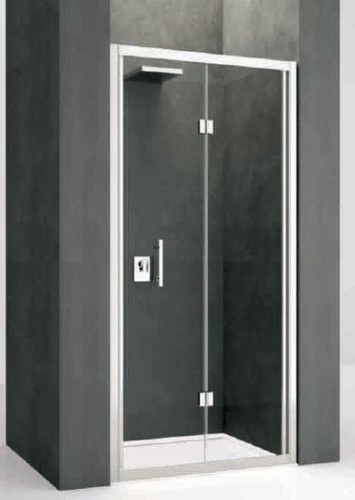 Składane drzwi prysznicowe Novellini Kali S KALIS85-1B 90x195 cm, profile srebrne
