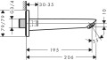 Wylewka wannowa Hansgrohe Logis 195mm DN 20 chrom 71410000

