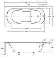 Besco Aria wanna prostokątna 150 cm x 70 cm, kolor biały WAA-150-PA