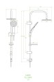 Laveo Fino kolumna natryskowa 100 cm, chrom PL2_20OX