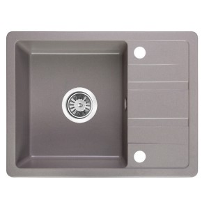 Laveo Stella zlewozmywak jednokomorowy, z półociekaczem, szary SJS_513T