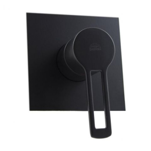 Paffoni RINGO bateria natryskowa podtynkowa 1-drożna, kolor czarny mat, RIN010NO