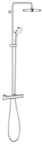 Komplet natryskowy Grohe Tempesta Cosmopolitan System 210 27922001 termostatyczny zestaw prysznicowy z deszczownicą 210mm, montaż natynkowy kolor chrom